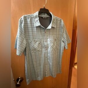 Zero exposure  Men's Light Blue Checkered Shirt